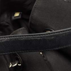 Pre Owned Chanel Black Iridescent Leather and Fabric CC Coco Cabas Hobo