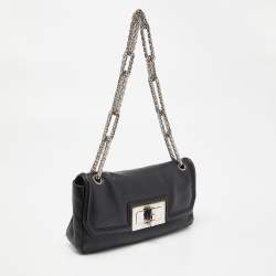 مملوكة مسبقًا Chanel Black Leather Mademoiselle Lock Flap Shoulder Bag