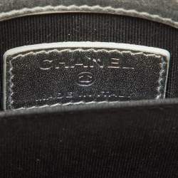 Pre Owned Chanel Silver Patent and Leather CC Phone Holder Crossbody Bag