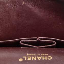 Pre Owned Chanel Black Quilted Lambskin Leather Medium Classic Double Flap Bag