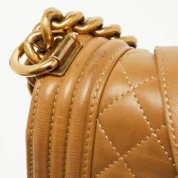 مملوكة مسبقًا Chanel Beige Quilted Leather Large Boy Flap Bag