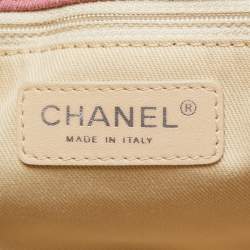 Pre Owned Chanel Pink Quilted Canvas XXL Reissue 2.55 Flap Bag
