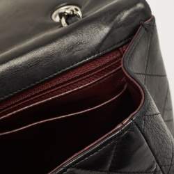 Pre Owned Chanel Black Leather Maxi Jumbo XL Classic Flap Bag