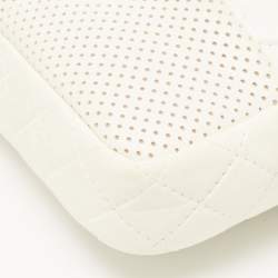 Pre Owned Chanel White Perforated Leather Ultra Pocket Camera Bag