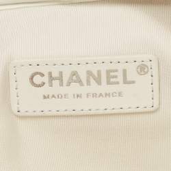 Pre Owned Chanel White Perforated Leather Ultra Pocket Camera Bag