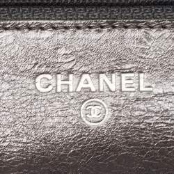 Chanel Metallic Quilted Leather Reissue 2.55 Wallet On Chain