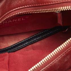 Pre Owned Chanel Multicolor Quilted Suede and Leather Small Gabrielle Bag