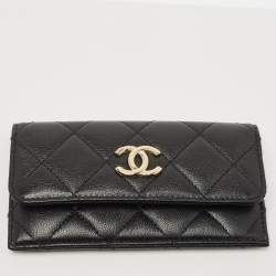 Pre Owned Chanel Beige/Black Quilted Leather CC In and Out Waist Bag