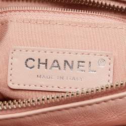 Pre Owned Chanel Pink Quilted Leather Small Gabrielle Hobo
