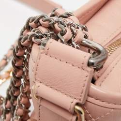 Pre Owned Chanel Pink Quilted Leather Small Gabrielle Hobo