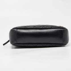 Pre Owned Chanel Black Quilted Leather Buckle Camera Case Bag