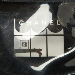 Pre Owned Chanel Black Vinyl Maison Coco Window Bag