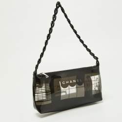 Pre Owned Chanel Black Vinyl Maison Coco Window Bag