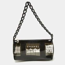 Pre Owned Chanel Black Vinyl Maison Coco Window Bag