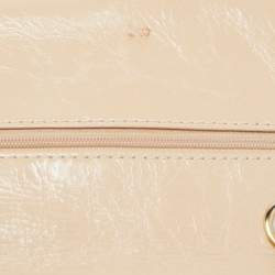 Pre Owned Chanel Beige Quilted Aged Leather Reissue 2.55 Classic 225 Flap Bag
