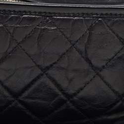 Pre Owned Chanel Black Quilted Aged Leather Small Gabrielle Hobo