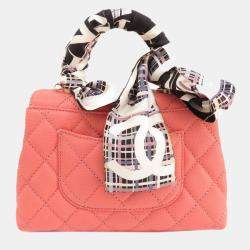 Chanel Pink Caviar Leather Coco Top Handle Bag 