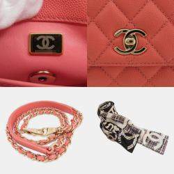 Chanel Pink Caviar Leather Coco Top Handle Bag 