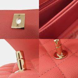 Chanel Pink Caviar Leather Coco Top Handle Bag 