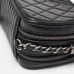 Pre Owned Chanel Black Quilted Leather Mini Coco Boy Camera Bag