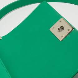 Pre Owned Chanel Green Small Iridescent Chevron Boy Bag