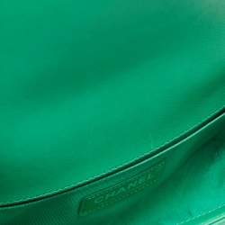 Pre Owned Chanel Green Small Iridescent Chevron Boy Bag