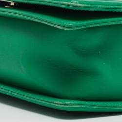 Pre Owned Chanel Green Small Iridescent Chevron Boy Bag