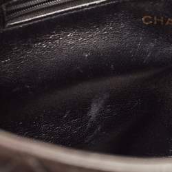 Pre Owned Chanel Black Quilted Leather Medallion Tote