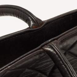 Pre Owned Chanel Black Quilted Leather Medallion Tote