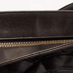 Pre Owned Chanel Black Quilted Leather Medallion Tote