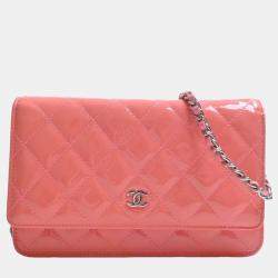 Chanel CC Brilliant Zip-Around Red Quilted Patent Leather Wallet - Fleur De  Riche