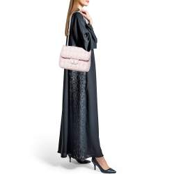 Pre Owned Chanel Pink Quilted Tweed Square Reissue 2.55 Flap Bag