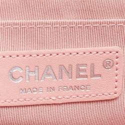 Pre Owned Chanel Pink Quilted Tweed Square Reissue 2.55 Flap Bag