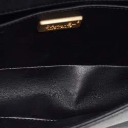 Pre Owned Chanel Black Python and Leather Medium Boy Flap Bag