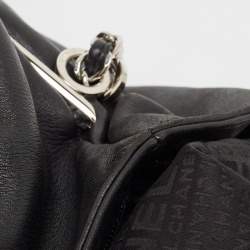 Pre Owned Chanel Black Leather Ultimate Soft Fold Over Bag