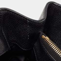 Pre Owned Chanel Black Quilted Caviar Leather Grand Shopping Tote