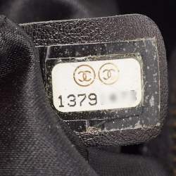 Pre Owned Chanel Black Quilted Caviar Leather Grand Shopping Tote