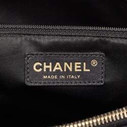Pre Owned Chanel Black Quilted Caviar Leather Grand Shopping Tote