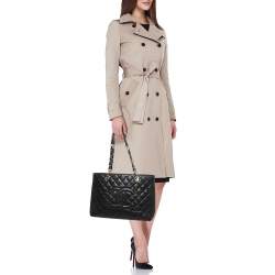 Pre Owned Chanel Black Quilted Caviar Leather Grand Shopping Tote