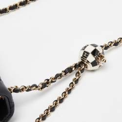 مملوكة مسبقًا Chanel Black Quilted Leather Mini Square Pearl Crush Flap Bag