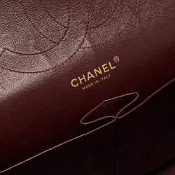 Pre Owned Chanel Black Quilted Caviar Leather Jumbo Classic Double Flap Bag