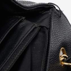 Pre Owned Chanel Black Quilted Caviar Leather Maxi Classic Single Flap Bag