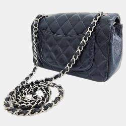 Pre Owned Chanel black Caviar Classic Mini Crossbody Bag
