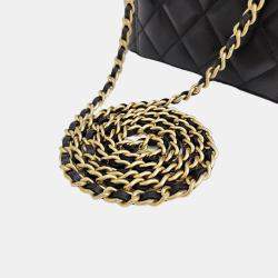Pre Owned Chanel Lambskin Top Handle Vanity Bag