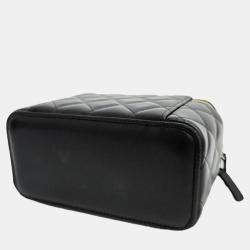 Pre Owned Chanel Lambskin Top Handle Vanity Bag