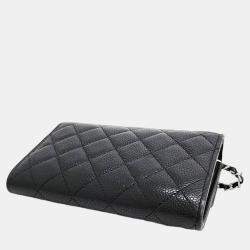 Chanel Black Caviar Leather CC Wallet