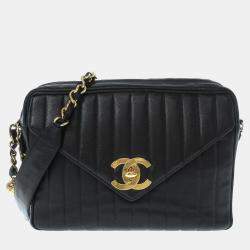Chanel Black Quilted Leather Mademoiselle Flap Clutch Chanel