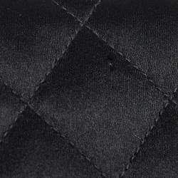 Pre Owned Chanel Black Quilted Satin Mini Classic Flap Bag 