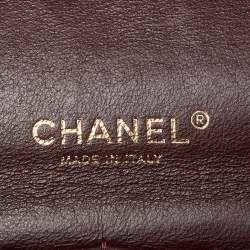 Pre Owned Chanel Black Quilted Caviar Leather Maxi Classic Double Flap Bag
