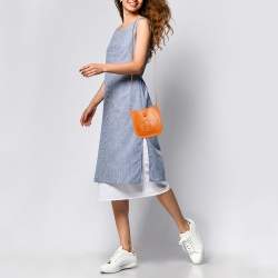 Pre Owned Hermès Orange Epsom Leather Evelyne TPM Bag